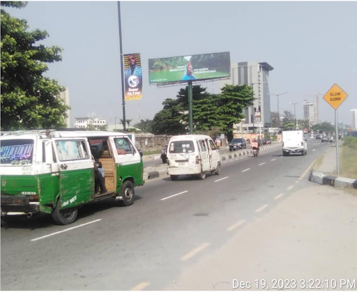 Ahmadu Bello way, after police barracks, Victoria Island Lagos